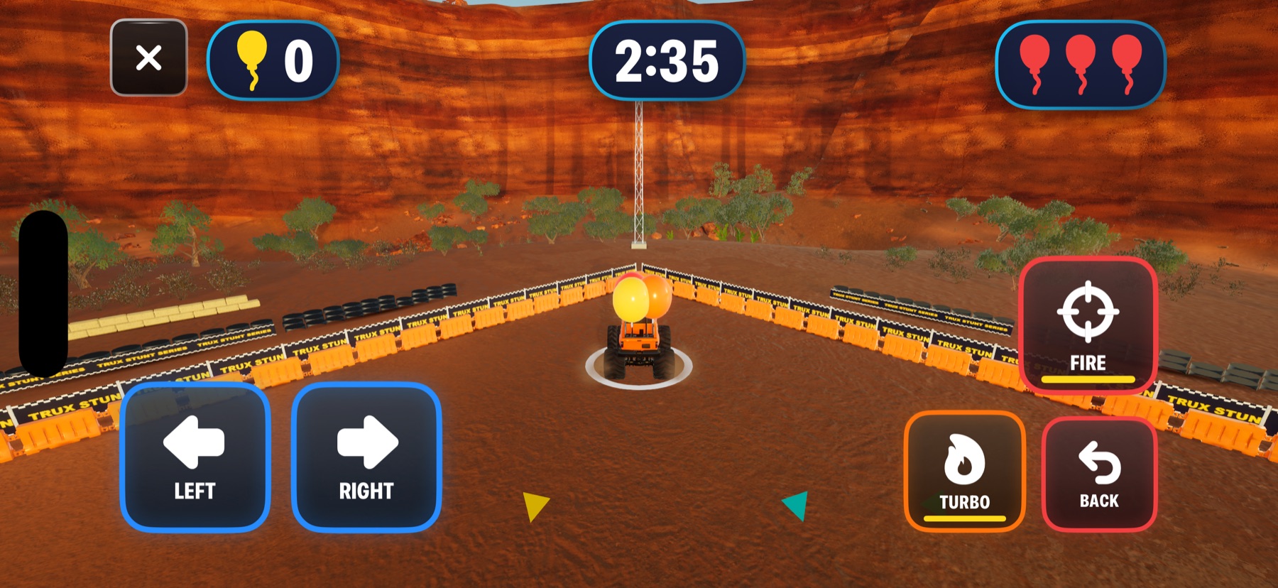 A Trux arena battle in Canyon Bowl.
